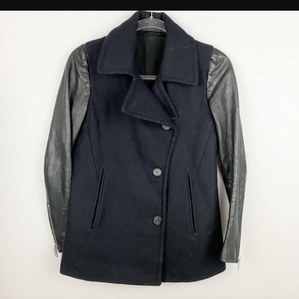 Mystree Side Button Jacket With Vegan Leather Sle… - image 7